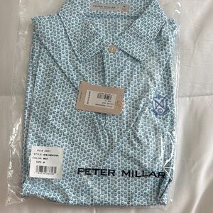 Peter Millar short sleeve golf shirt NWT M